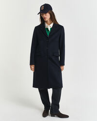 Manteau ajusté classique en laine mélangée