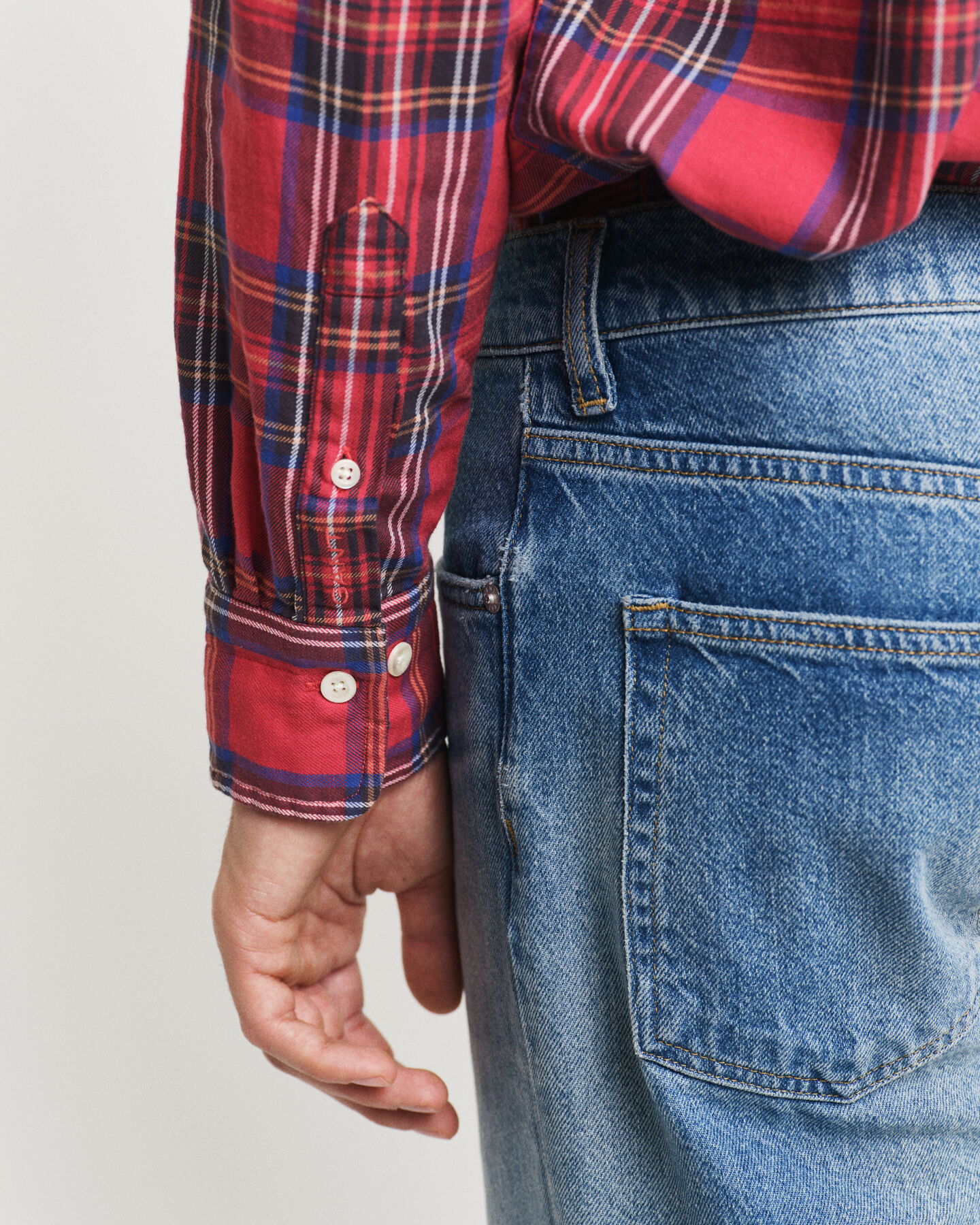 Chemise relaxed fit à motif écossais