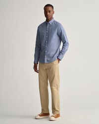 Chemise slim fit en coton Oxford