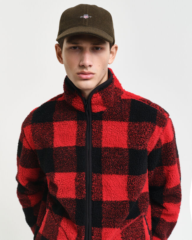 Veste en polaire à carreaux