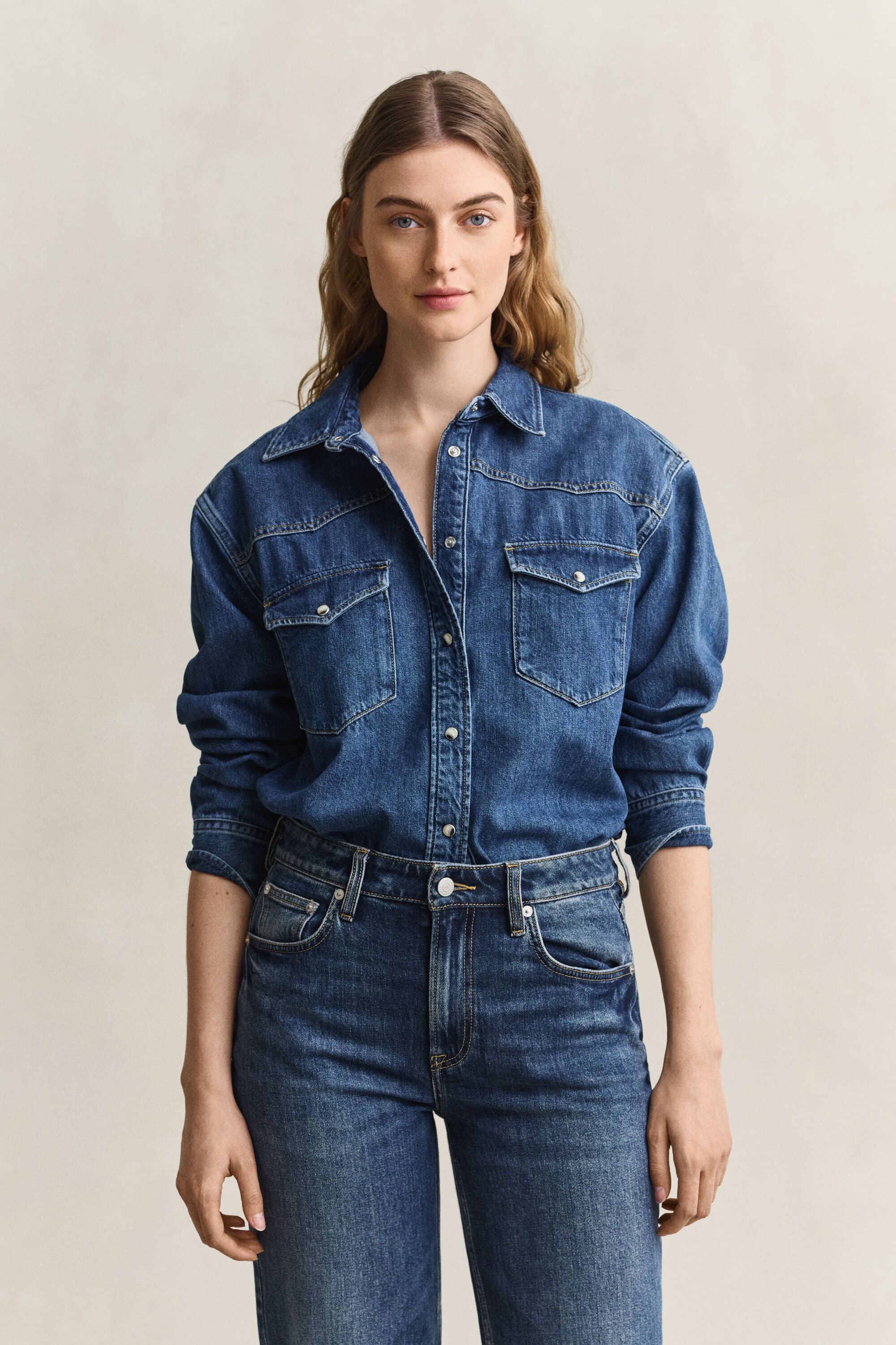 Chemise style ranger en denim