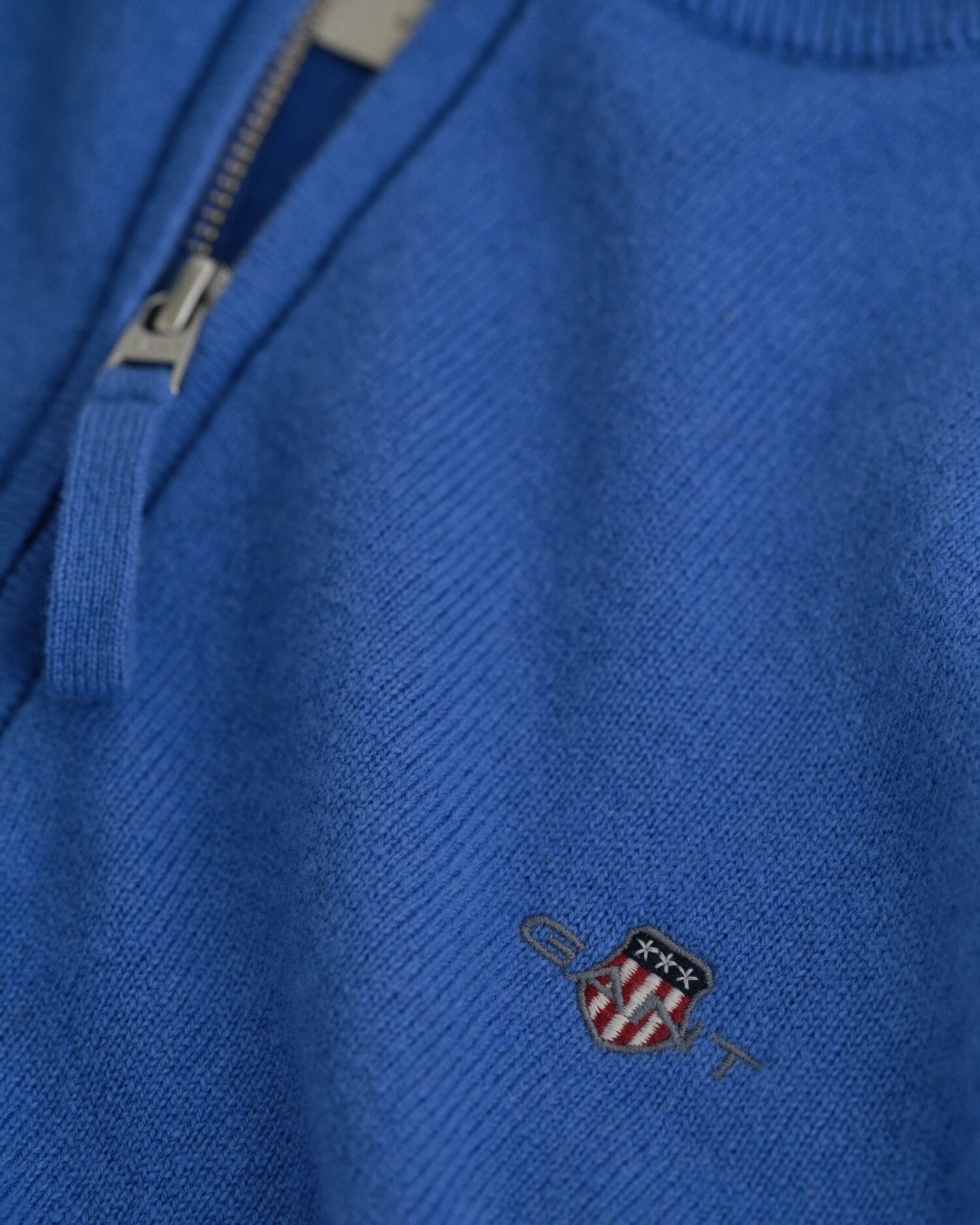 Pull à demi-zip en laine d'agneau ultra-fine