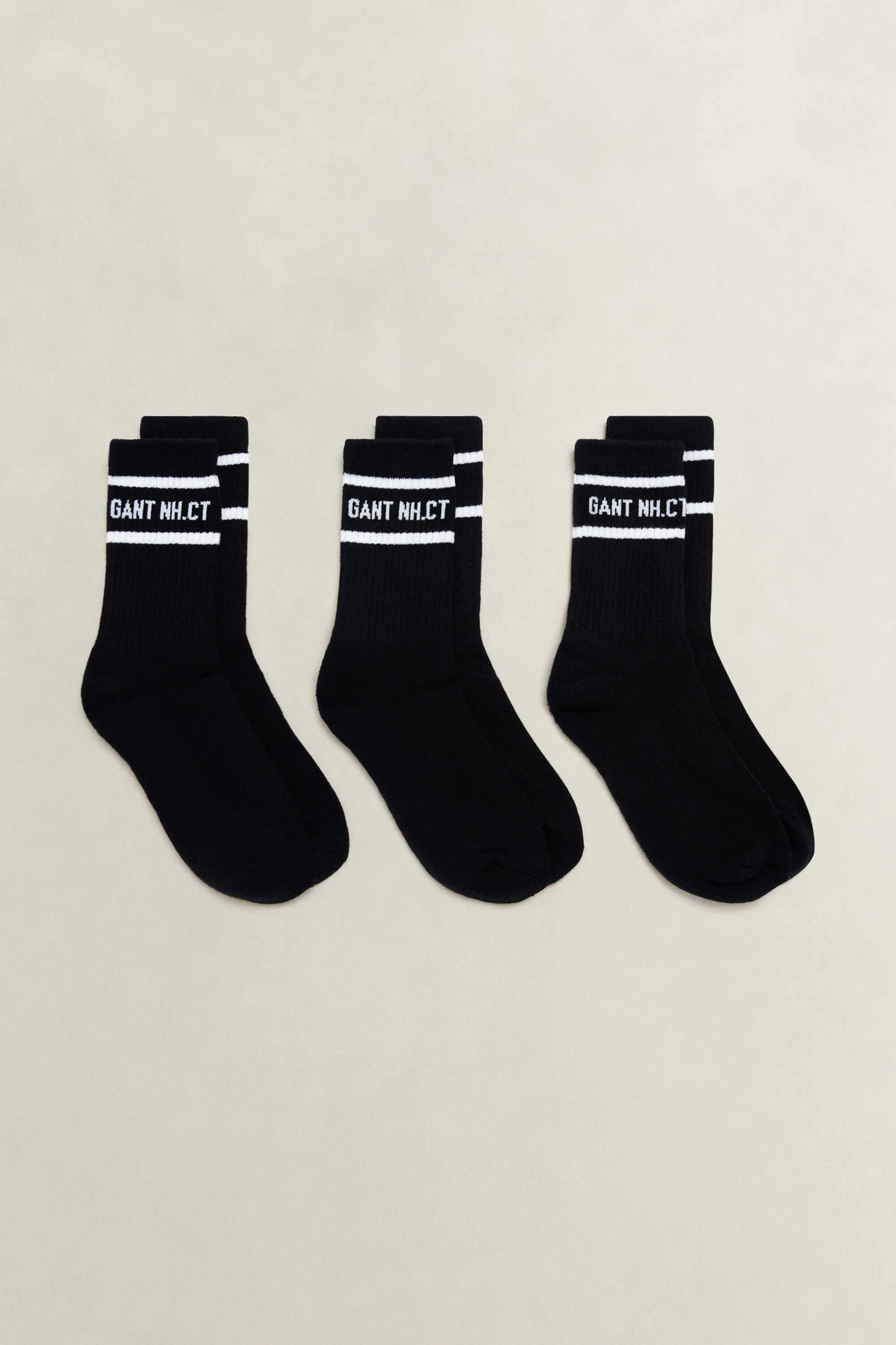 Lot de 3 paires de chaussettes de sport à rayures Ado Garçon