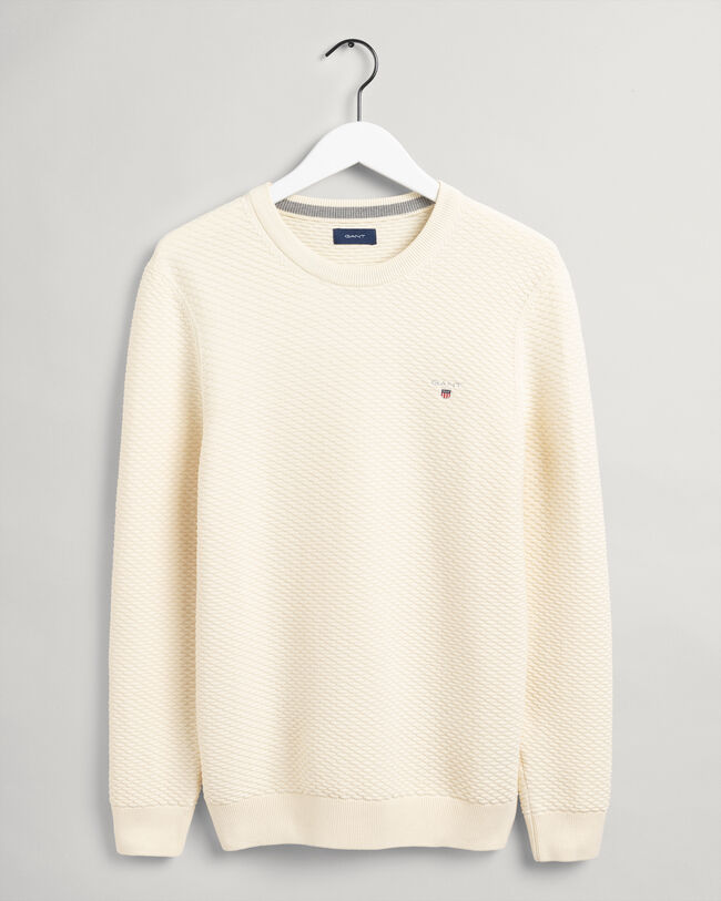 Pull ras du cou avec motif Triangle Texture