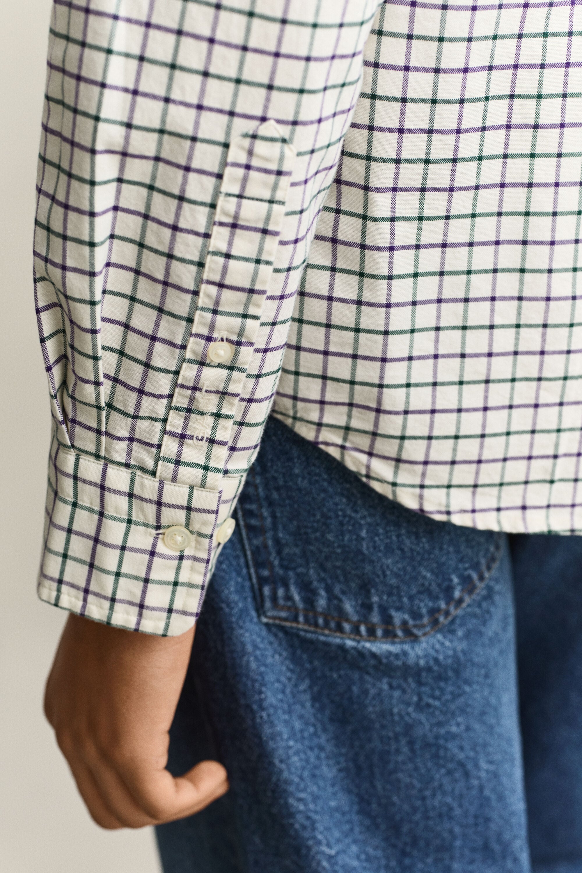 Chemise en coton Oxford à carreaux Archive