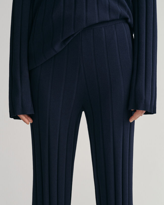 Pantalon en maille côtelée