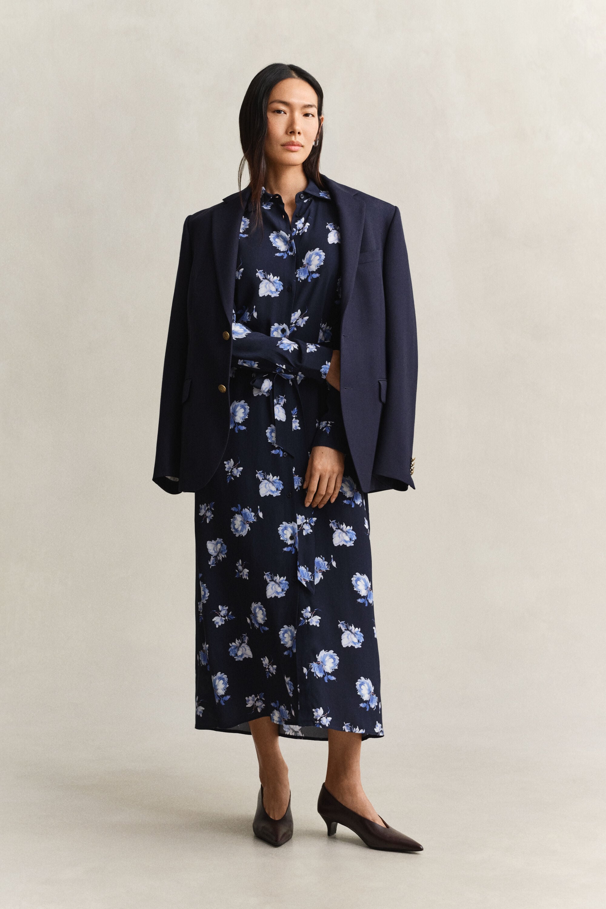 Robe-chemise à imprimé floral