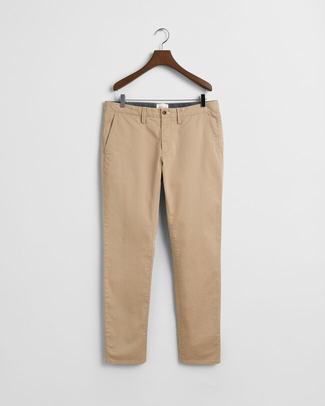 Pantalon chino coupe slim en sergé