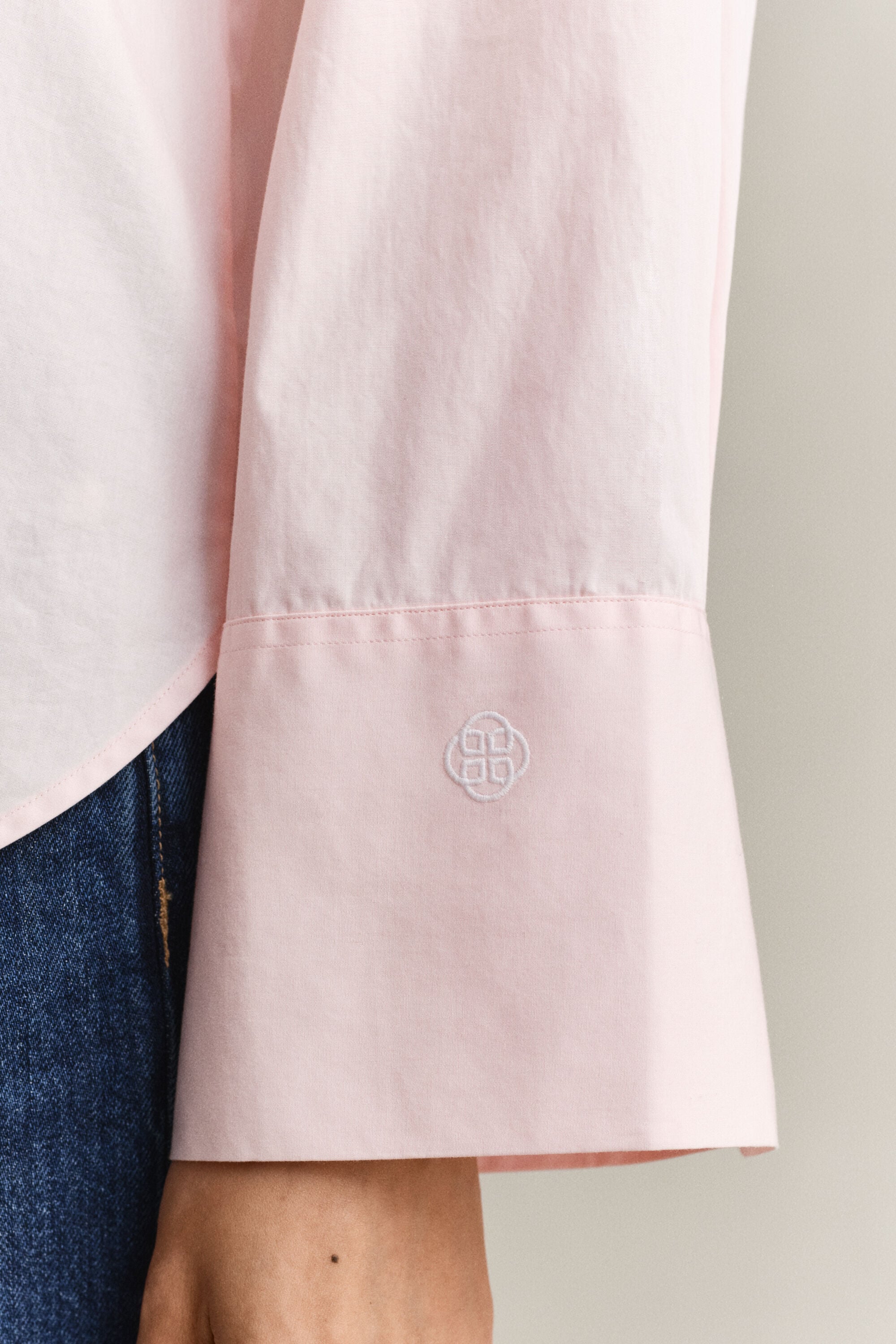Chemise classique à manches larges en popeline