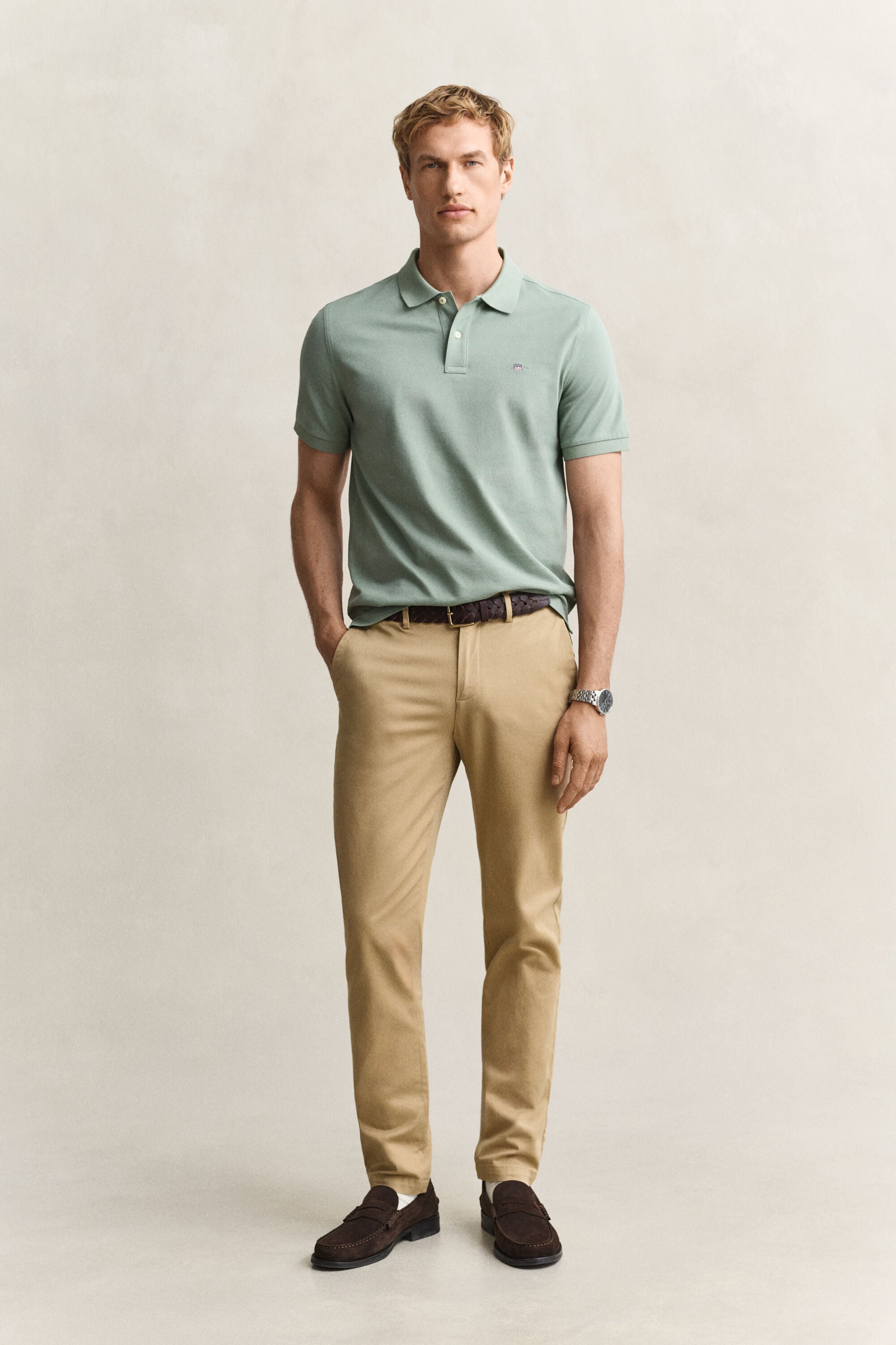 Pantalon chino slim élégant
