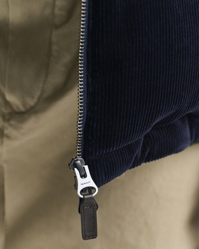 Doudoune en velours côtelé