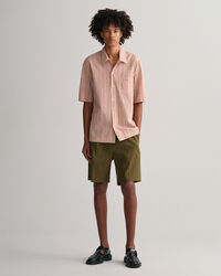 Chemise relaxed fit &agrave; carreaux et manches courtes Seersucker