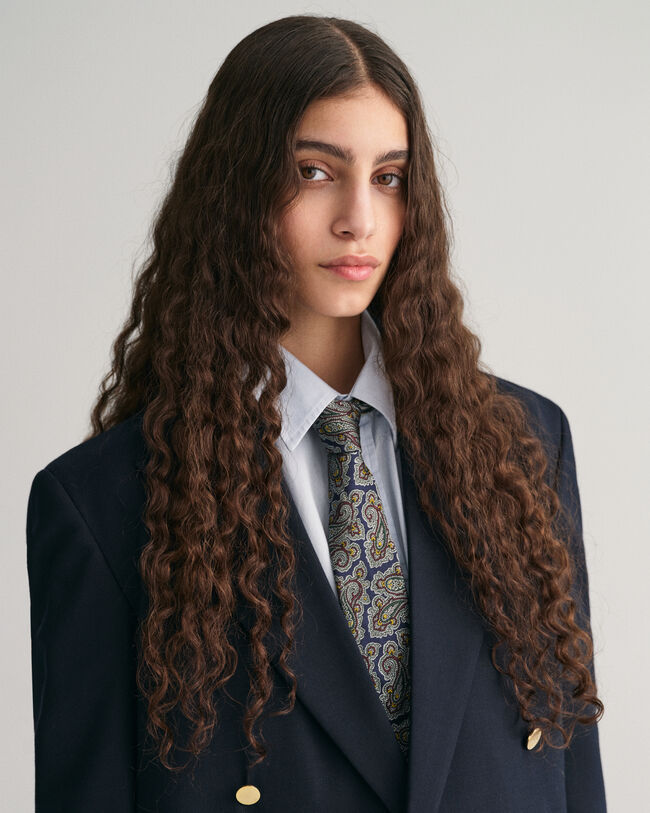 Cravate en soie à motif cachemire