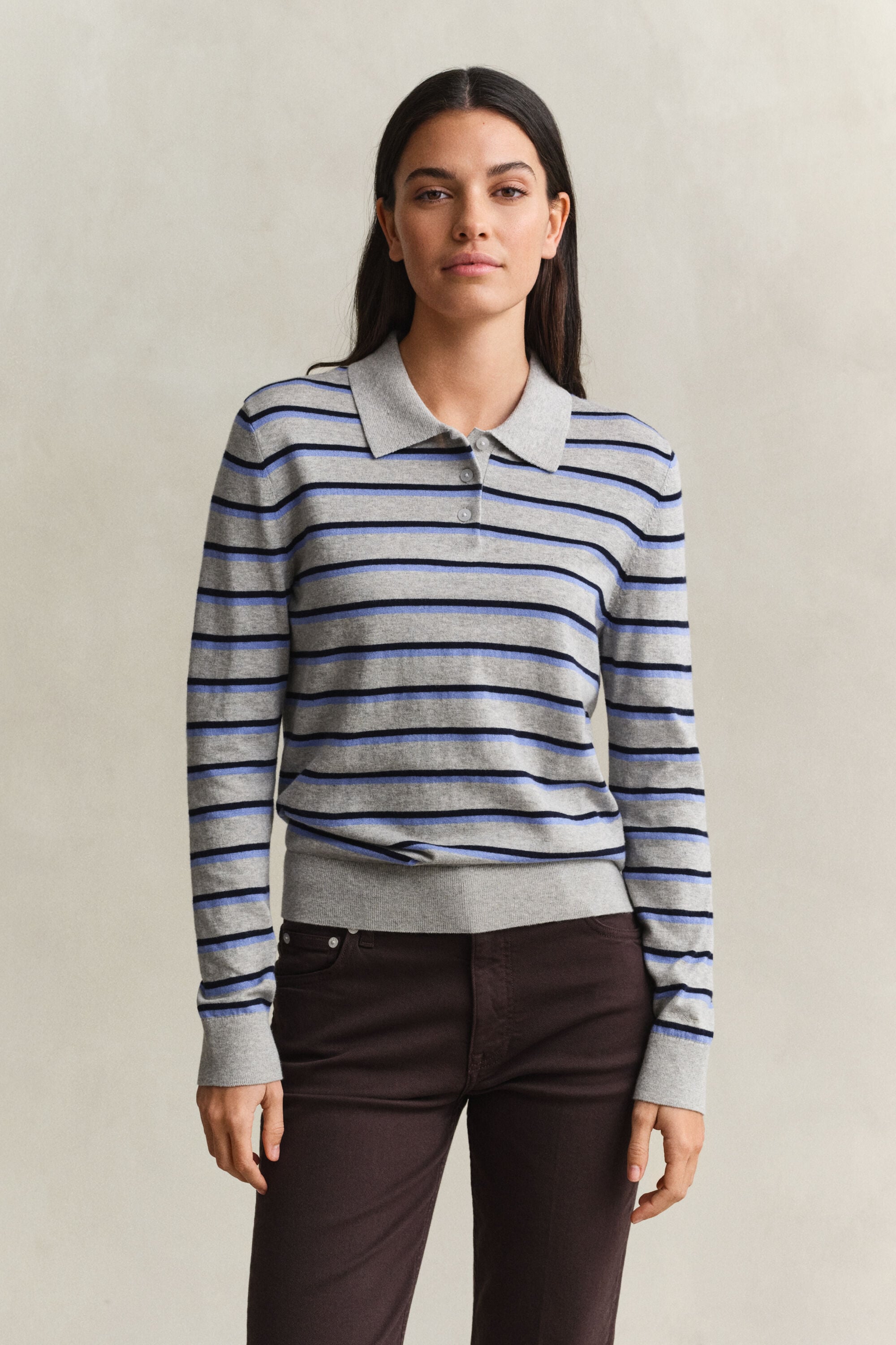 Pull en maille fine à rayures
