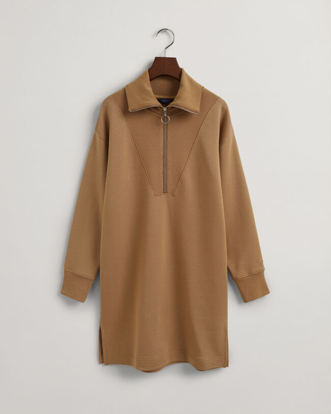 Robe &agrave; demi-zip en jersey