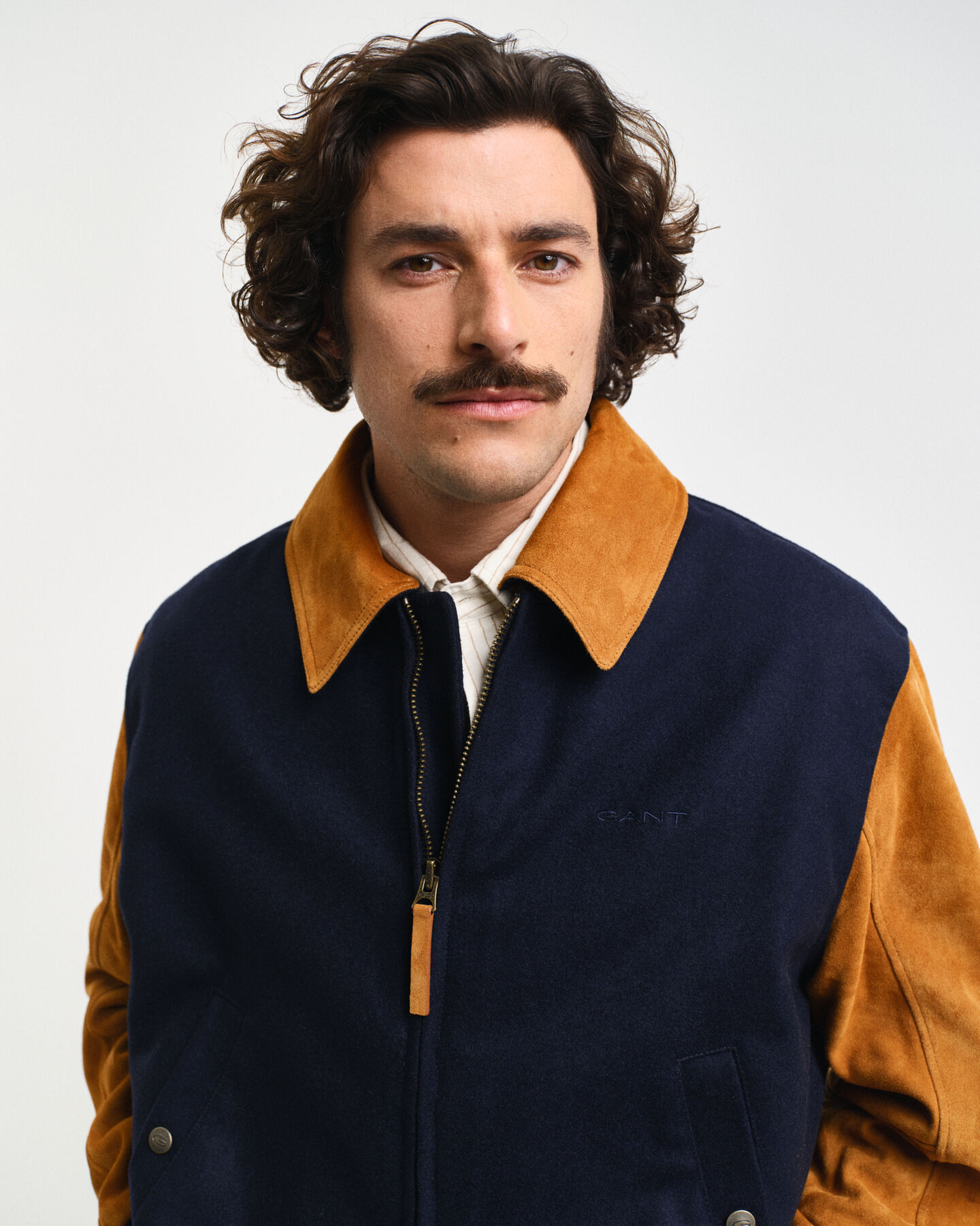 Veste en daim mélangé Varsity Jacket