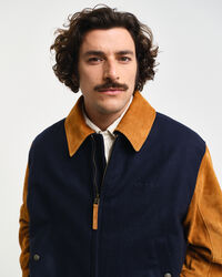 Veste en daim mélangé Varsity Jacket