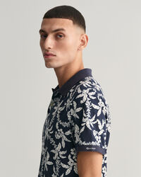 Polo en coton piqué Palm Lei Print