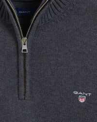 Pull en coton &agrave; demi-zip Casual