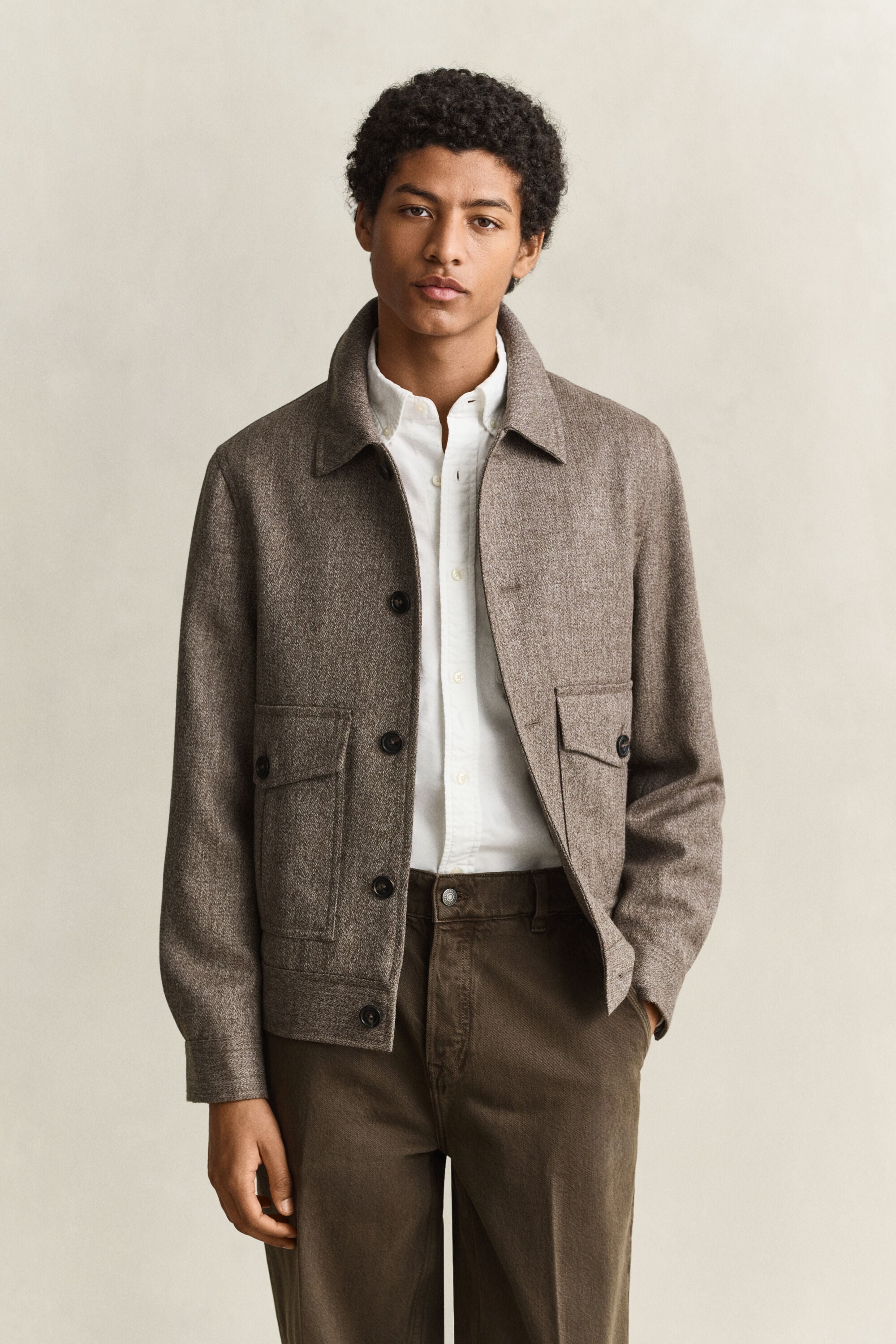 Veste en laine chinée
