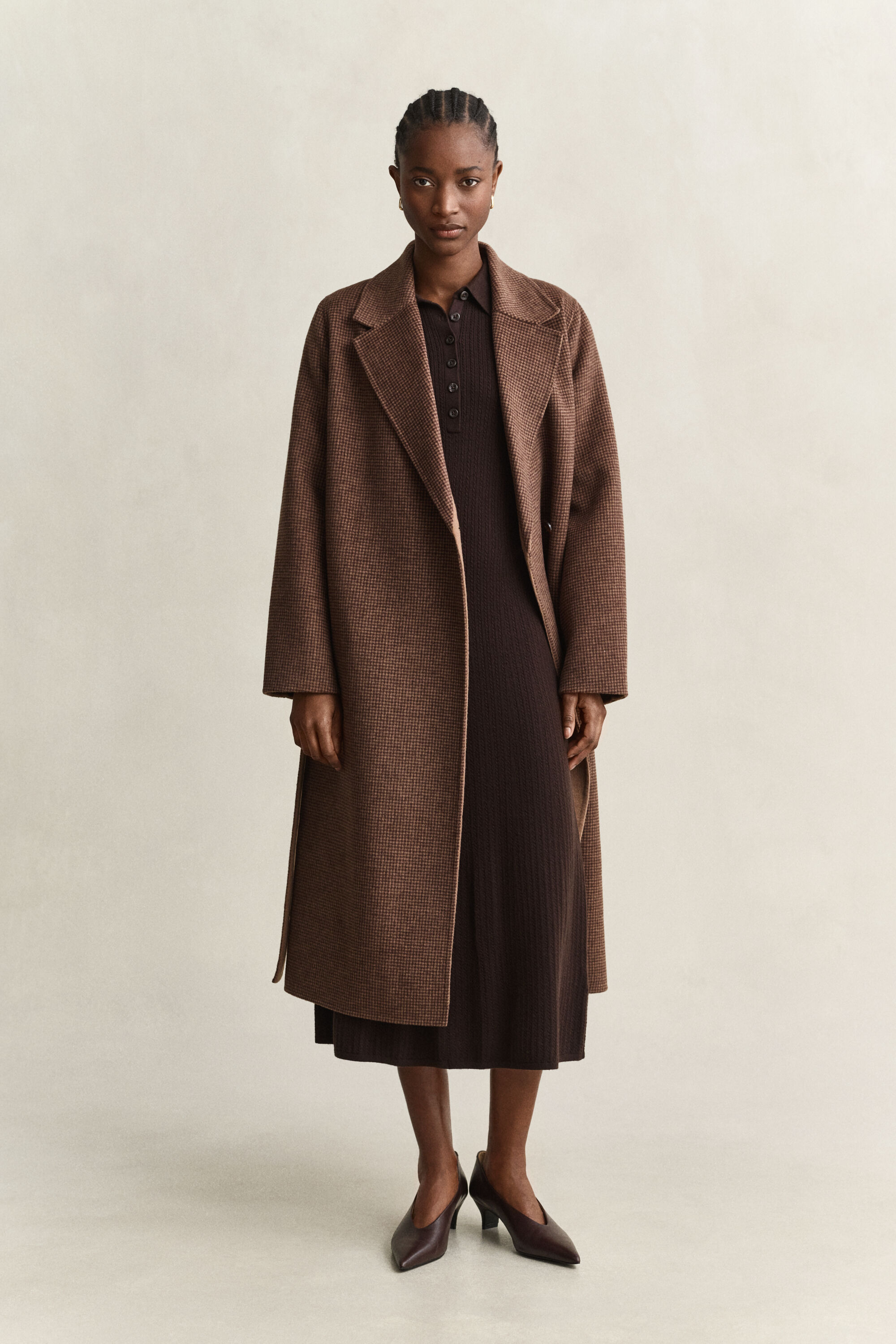 Robe en maille torsadée