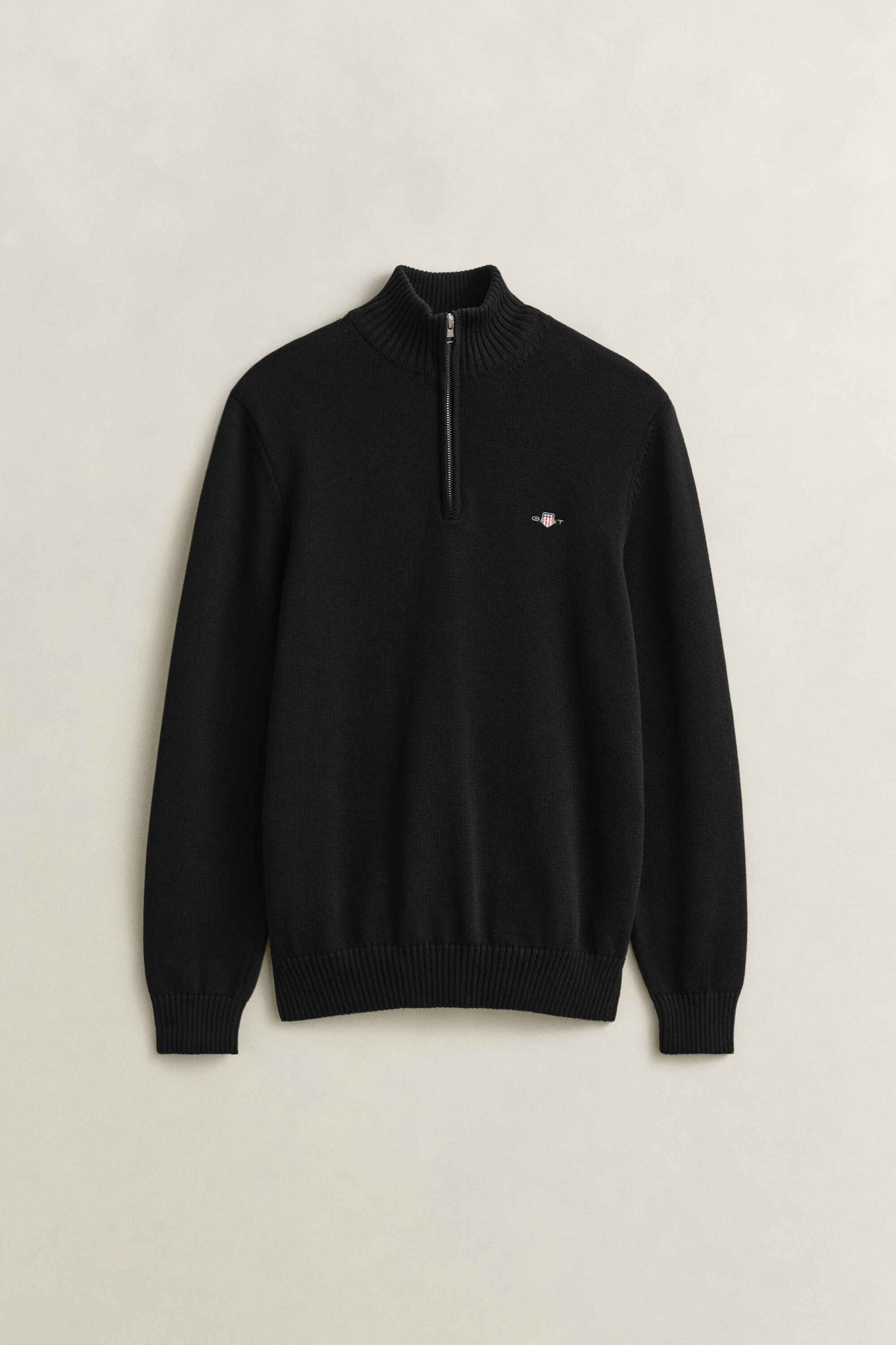 Pull en coton décontracté à demi-zip