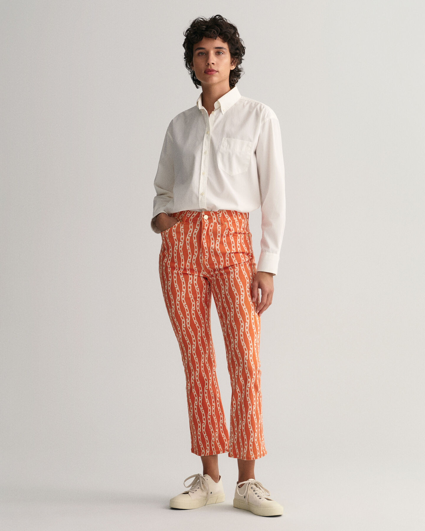 Jean court Chain Print