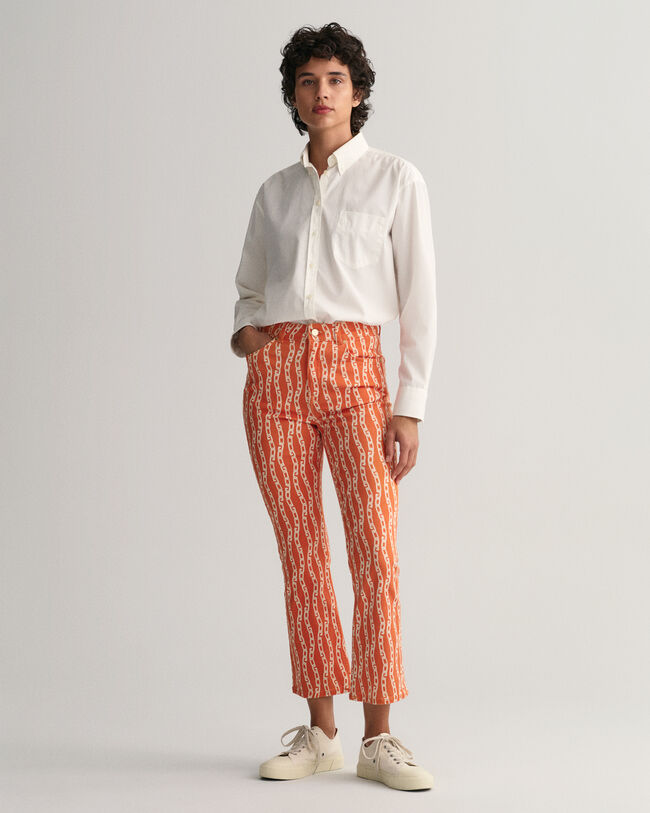 Jean court Chain Print