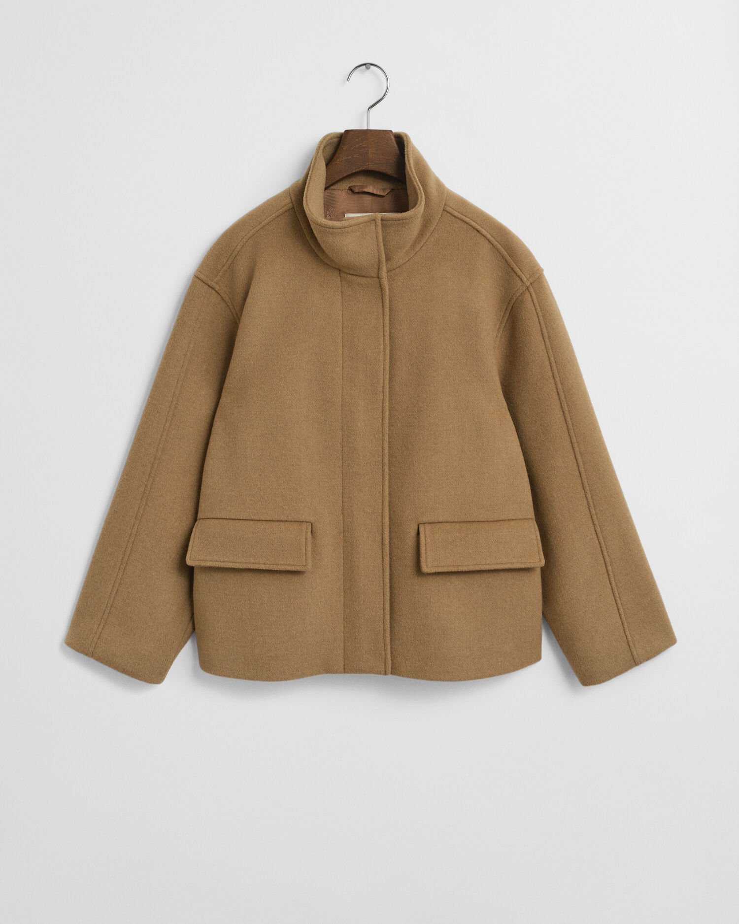 Veste courte zippée en laine