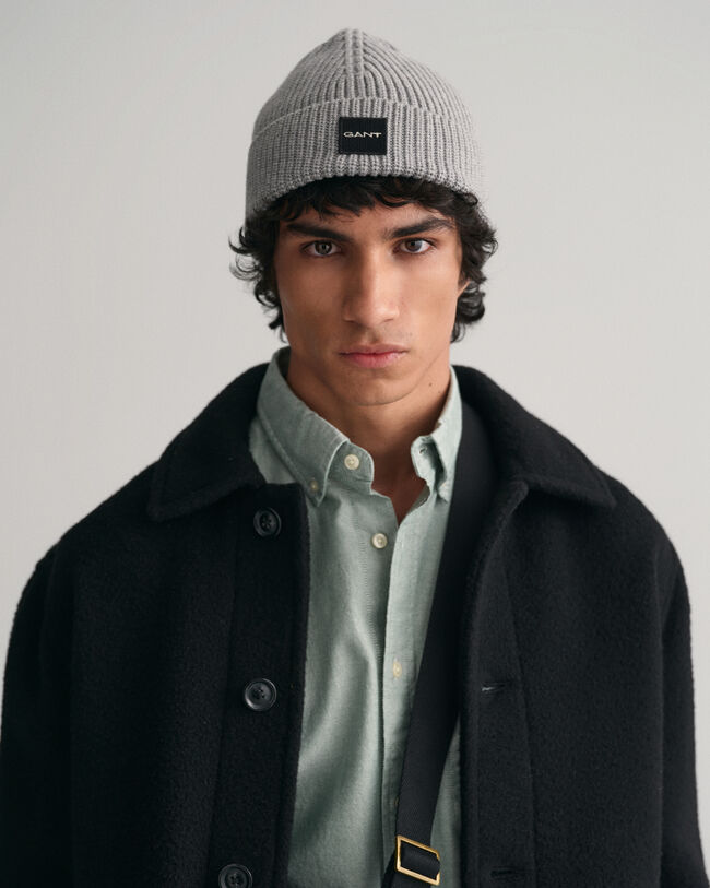 Bonnet en maille côtelée de coton