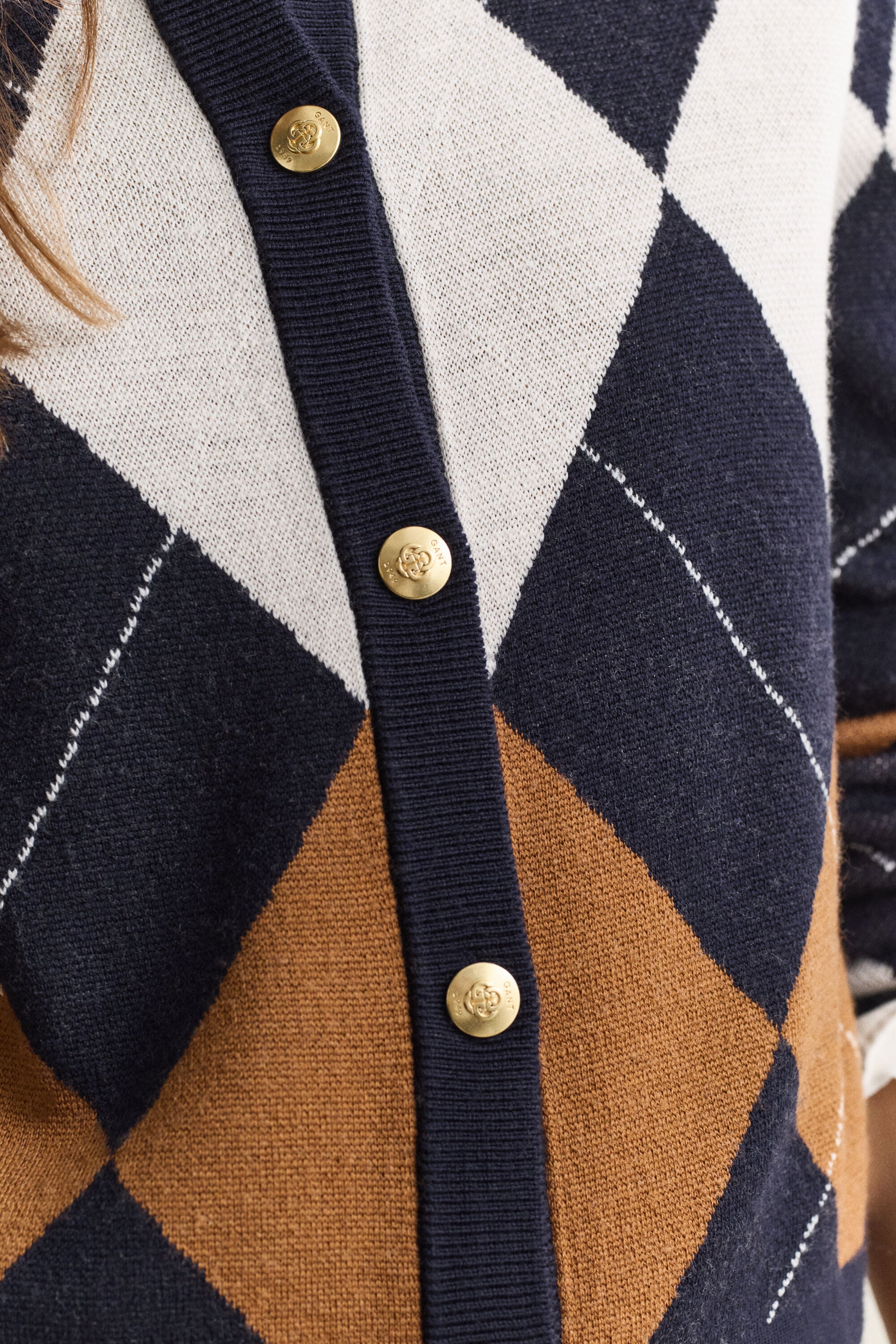 Cardigan à motif argyle