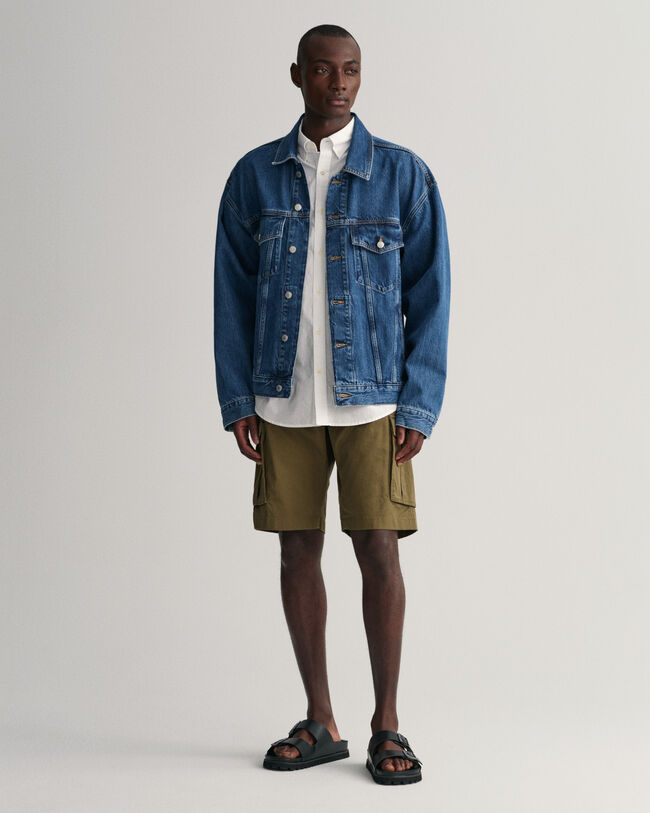 Chemise regular fit en popeline de coton