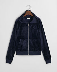 Sweat &agrave; capuche zipp&eacute; en velours Teen Girls