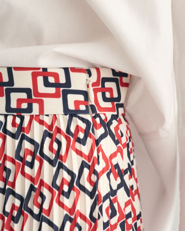 Jupe pliss&eacute;e &agrave; imprim&eacute; Geometric