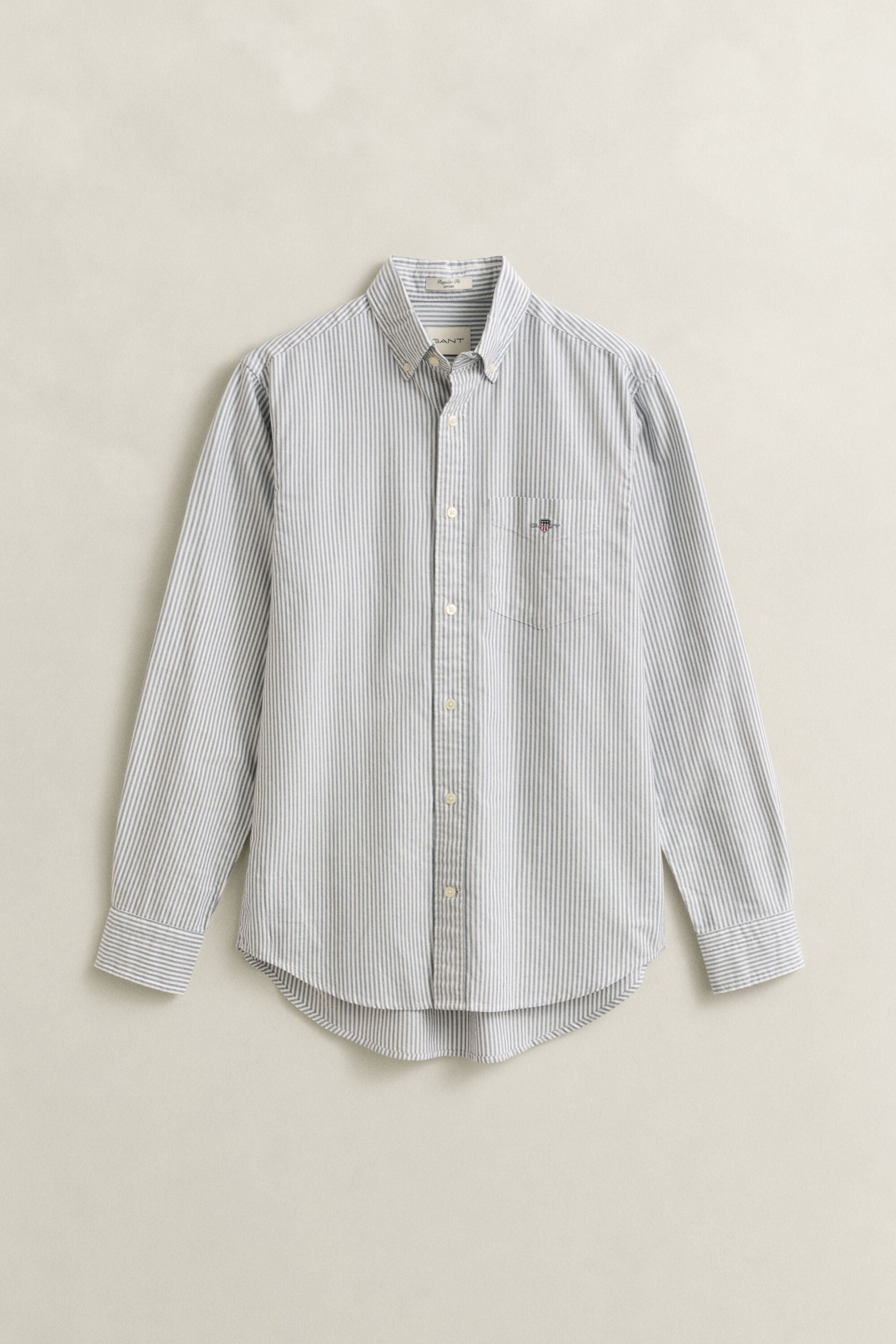 Chemise en coton Oxford regular classique à rayures