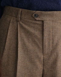 Pantalon de costume à carreaux en motif pied-de-poule