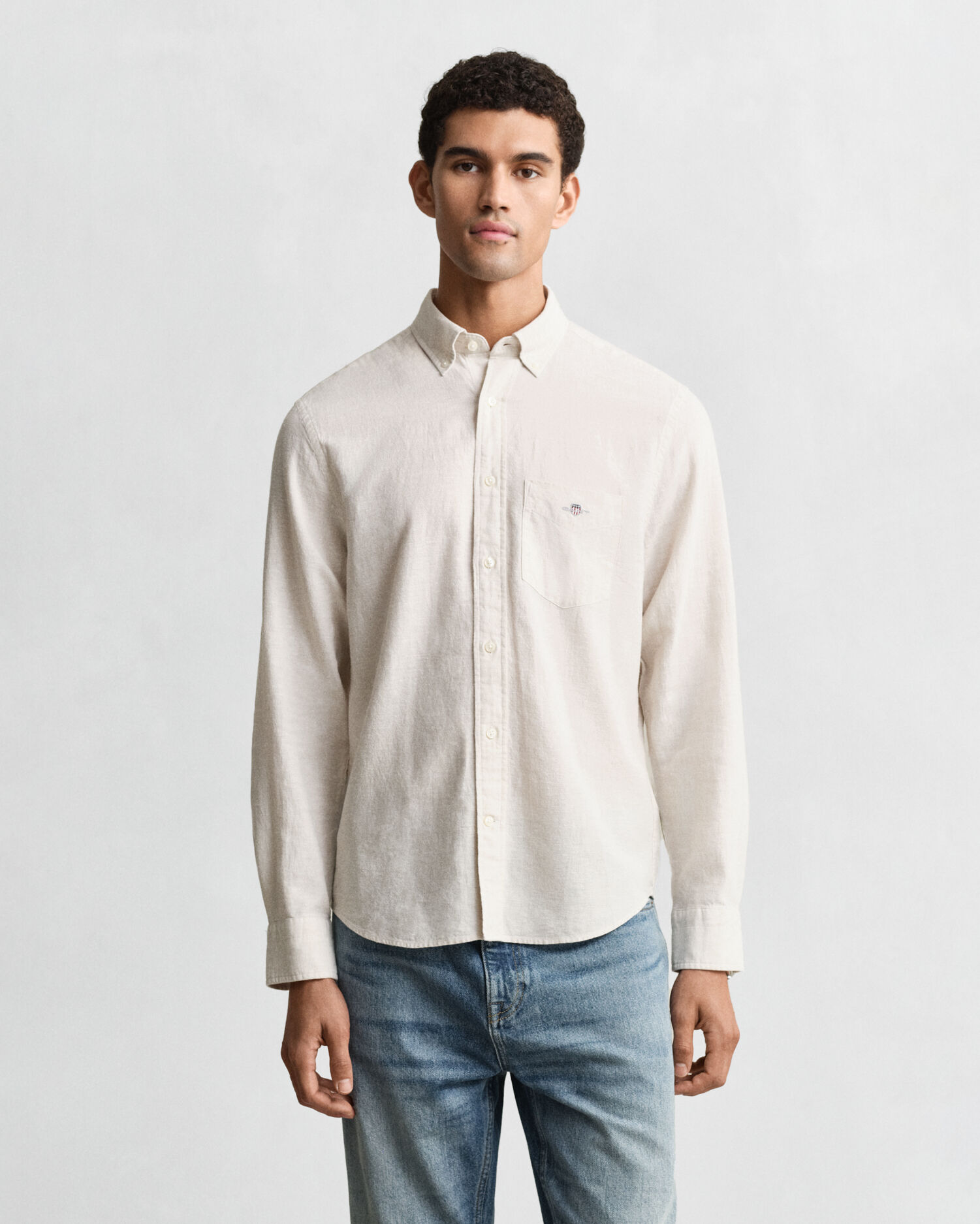 Chemise en lin mélangé