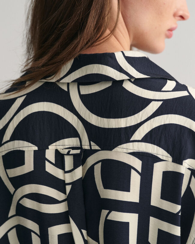 Caftan à manches courtes avec imprimé Monogram