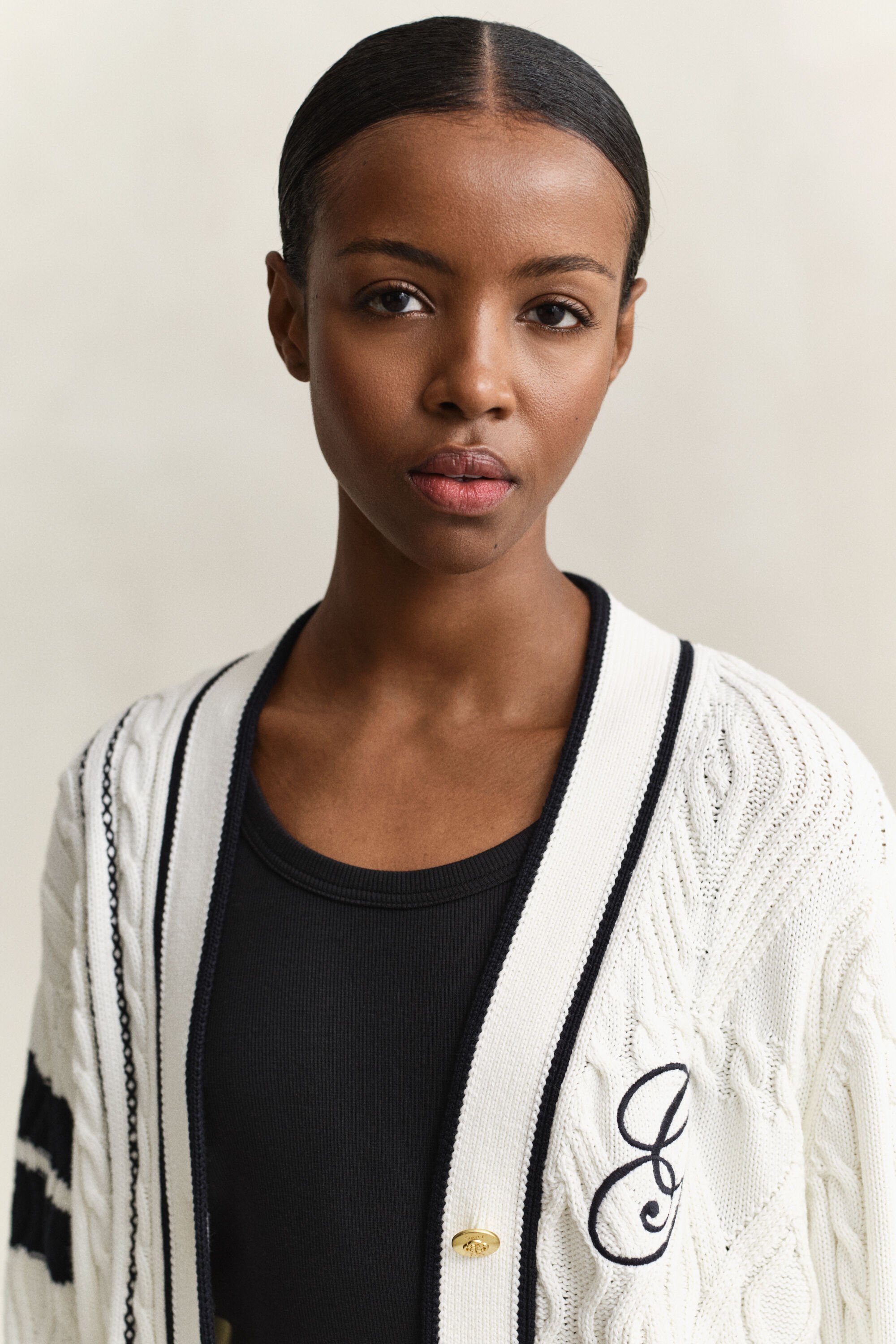 Cardigan Varsity de Gant en maille torsadée