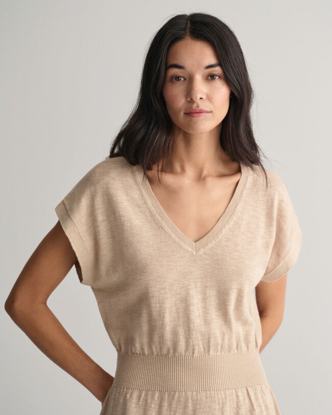 Robe en lin mélangé