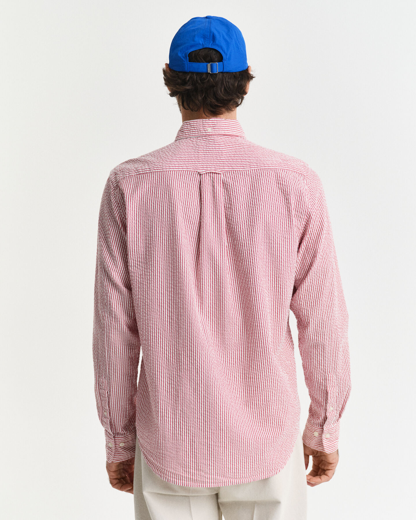 Chemise coupe regular à rayures en Seersucker