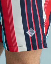 Short de bain classic fit &agrave; rayures