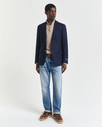 Pull à demi-zip en laine d'agneau ultra-fine