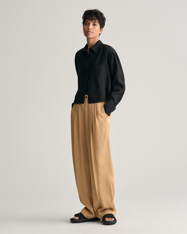 Chemise relaxed fit courte en lin