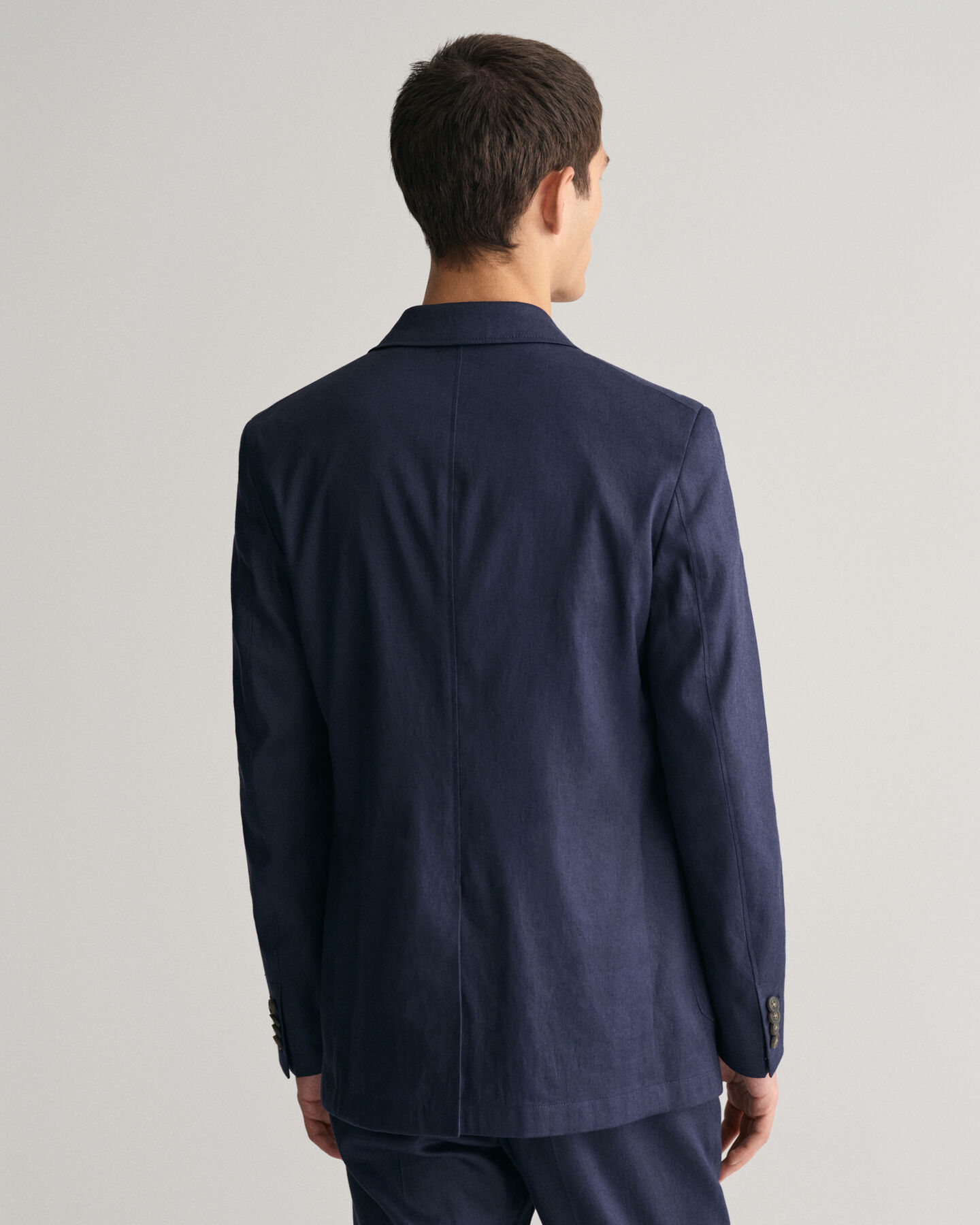 Veste blazer de costume en coton et lin