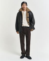 T-shirt à manches longues avec texture gaufrée Henley