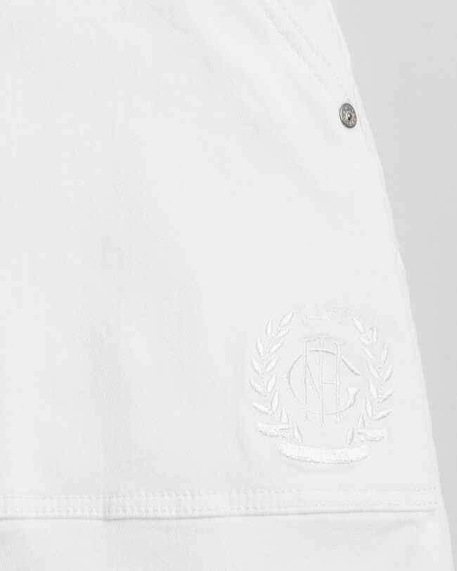 Jupe en serg&eacute; avec poches plaqu&eacute;es Teen Girls