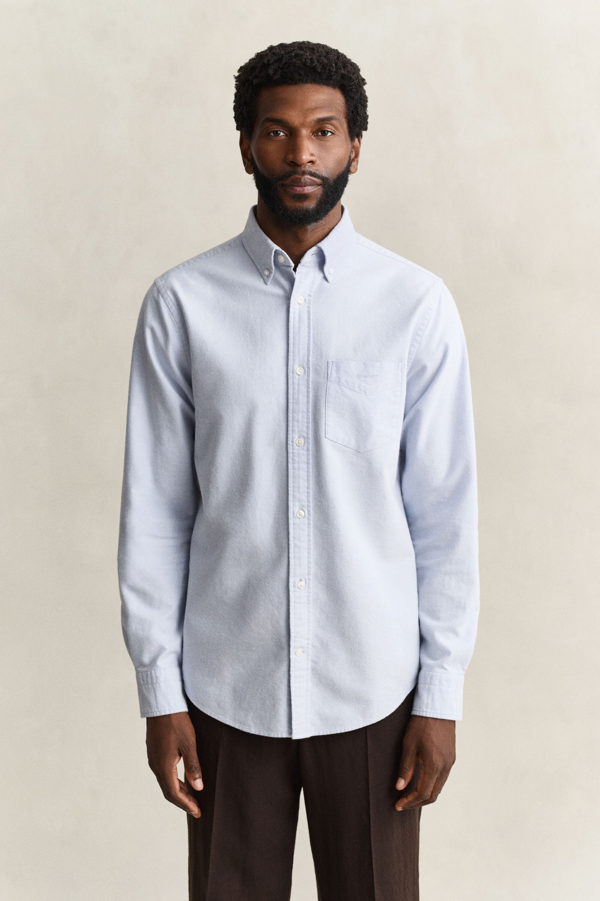 Chemise en coton Oxford brossé