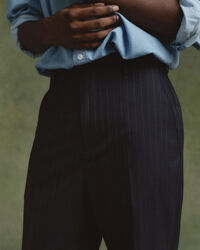 Pantalon de costume coupe d&eacute;contract&eacute;e &agrave; rayures tennis