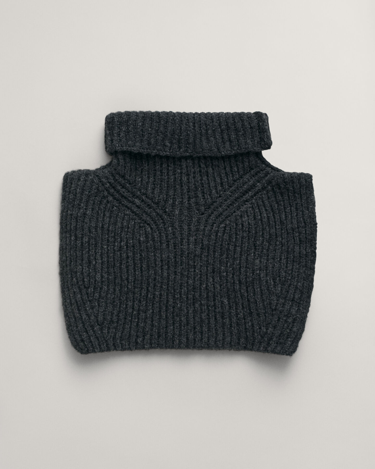 Pull sans manches en maille côtelée